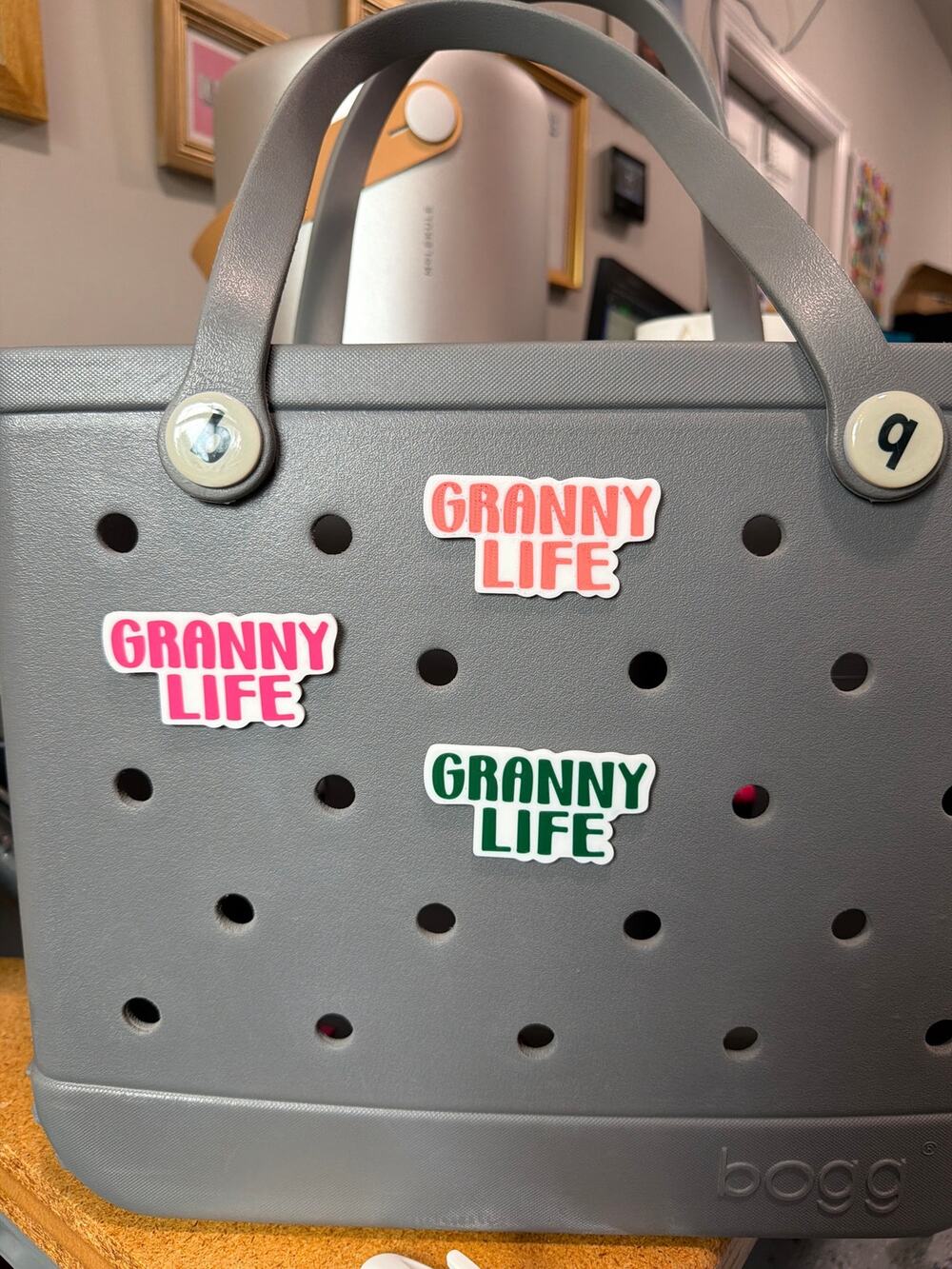 Lot of 3 Granny Life Bogg Bag Charms - Slightly Imperfect